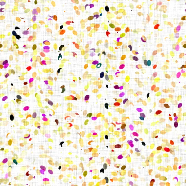 Akvarelové nepravidelné konfety na pozadí. Ručně malované vrtošivé party karneval bezproblémový vzor. Hezké vzorované bavlněné posypy allover tisk. — Stock fotografie