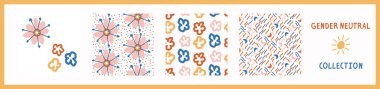 Tuhaf Henri Matisse stili kesme kalıbı seti. Kusursuz kolaj retro iz koleksiyonu. Moda bebek odası dekorasyonu, skandal modası, dekoratif çocuk baskıları. Vektör örnekleri