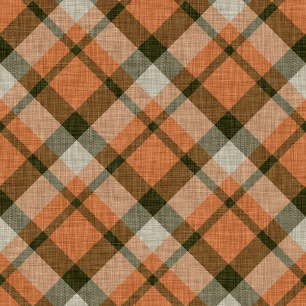 Woven argyle plaid background weave pattern. Traditional diamond checked decor linen texture effect. Seamless soft furnishing cloth fabric. Melange Scottish winter tartan all over print — Stock Photo, Image