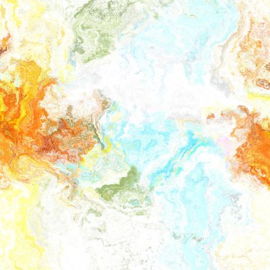 Kusursuz, soyut, fırçalanmış mermer dokular. Gökkuşağı parlak malzeme desenli arka plan. Boho yaz enerjisi boyanmış tekstil baskısı. 