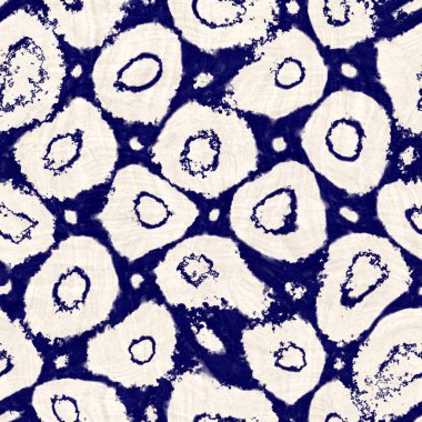 Kusursuz çivit mavisi deforme olmuş doku. Mavi örülmüş boro pamuk boyalı efekt arka planı. Japonya Batik direncini tekrarlıyor. Her yerde Asya yıldızları var.