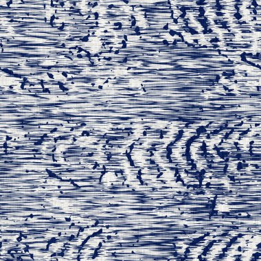 İndigo boyalı kumaş rastgele benekler desen dokusu. Kusursuz tekstil kumaş boyası baskıya dayanıklıdır. Japon kimono bloğu baskısı. Yüksek çözünürlüklü batik etkisi benekli kumaş parçası. 