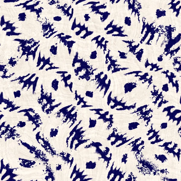 Bezešvé Indigové Skvrnité Textury Modrá Tkaná Boro Bavlna Barvený Efekt — Stock fotografie