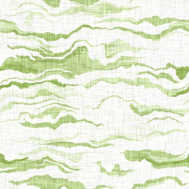 Kırık çizgili çarşaf dokusu. Organik düzensiz çizgili, pürüzsüz desen. Ev dekorasyonu için modern düz 2 tonlu bahar tekstili. Çiftlik evi tarama stili kırsal yeşil her yerde..
