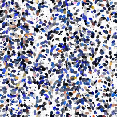 Suluboya düzensiz konfeti lekeli arka plan. Elle boyanmış tuhaf parti karnavalı kusursuz desen. Hoş desenli pamuk parçacıkları..