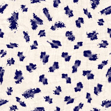 Kusursuz çivit mavisi deforme olmuş doku. Mavi örülmüş boro pamuk boyalı efekt arka planı. Japonya Batik direncini tekrarlıyor. Her yerde Asya yıldızları var.