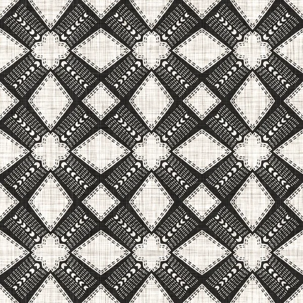 Textura de lino geométrica de tela tejida blanca negra sin costuras. Fondo de patrón monocromo de dos tonos. Efecto de tejido textil moderno. Motivo de forma masculina repetición jpg print — Foto de Stock