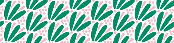 Verspielte frische Doodle-Form nahtlose Grenze. Moderner trendiger minimalistischer Retro-Stil mit Zierleisten. Von Hand gezeichnetes einfaches buntes Banner-Band isoliert auf weiß. Niedliches kindisches Design. — Stockvektor