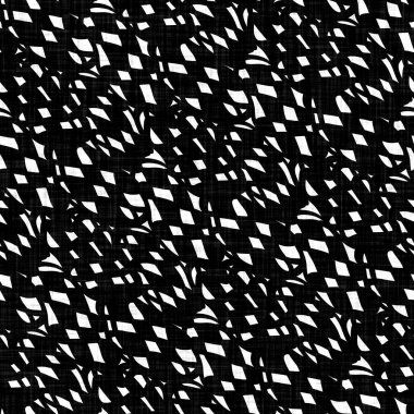 Kusursuz siyah örülmüş kumaş geometrik keten dokusu. İki ton monokrom desenli arka plan. Modern dokuma efekti. Erkeksi biçim motifi jpg yazısını tekrarla. 