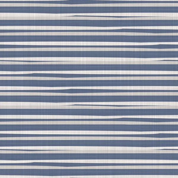 Senza soluzione di continuità francese cascina geo lino stampato sfondo tessuto. Provence texture grigio blu modello. Stile shabby chic tessuto sfondo. Textile rustic scandi effetto stampa all over. — Foto Stock