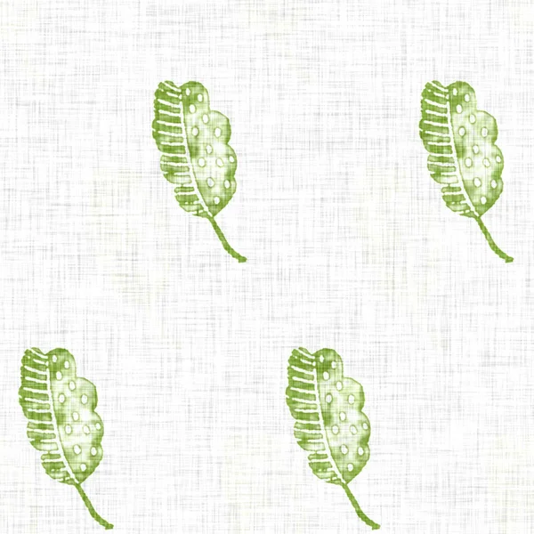 Texture lin motif feuille dessinée à la main. Jardin fantaisiste motif sans couture. Printemps moderne feuillage doodle nature textile pour la décoration de la maison. Style scandinave botanique vert rustique partout imprimer. — Photo