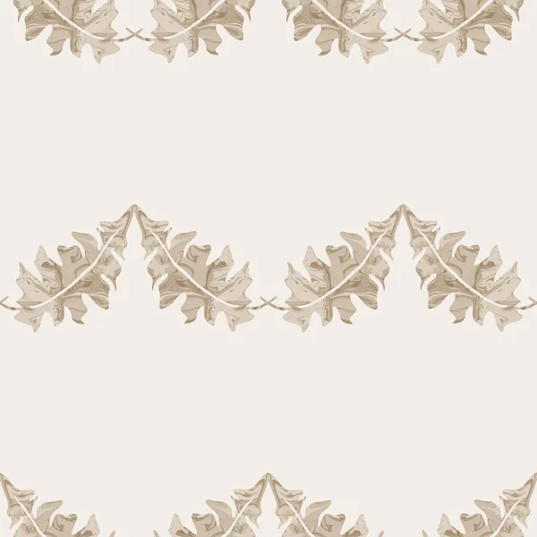 Sepia marrón follaje de mármol patrón sin costuras. Sutil motivo de hoja de 2 tonos en un estilo de corte de papel matisse texturizado simple. Sobre todo estampado decorativo. Mínimo beige papel crudo jpg swatch tile. —  Fotos de Stock