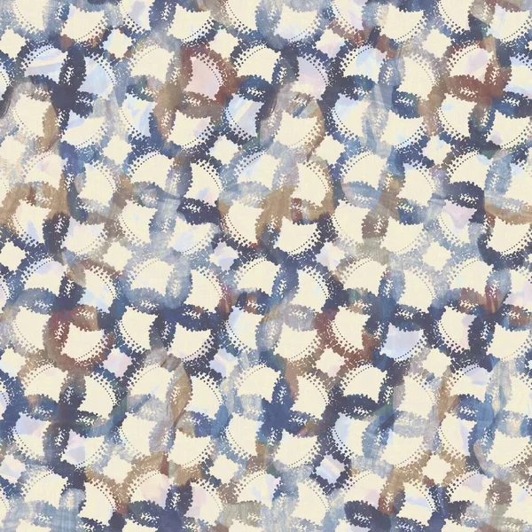 Tissu imprimé géométrique gris rustique. Style européen sans couture motif textile ameublement doux. Batik partout effet d'impression géographique numérique. Tissu décoratif bleu panaché. Haute qualité raster jpg — Photo