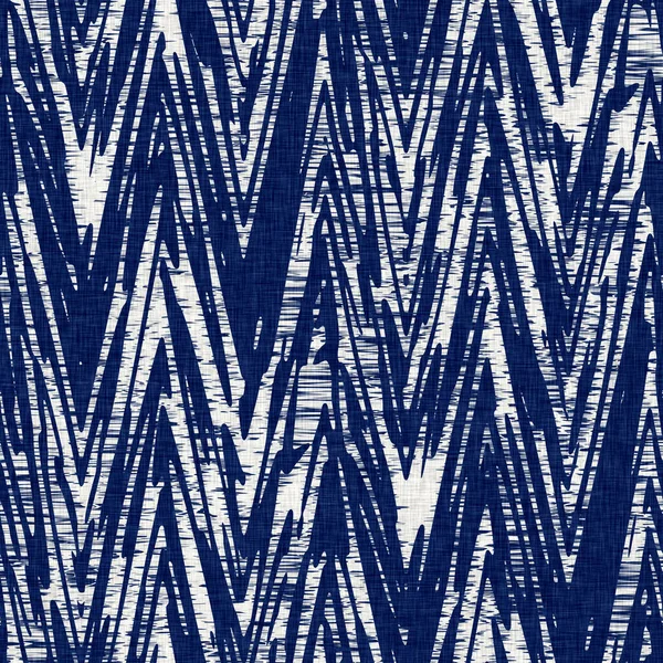 Indigo dyed fabric stripe line pattern texture. Seamless textile fashion cloth dye resist all over print. Japanese kimono block print. High resolution batik effect striped swatch. — Stock Photo, Image