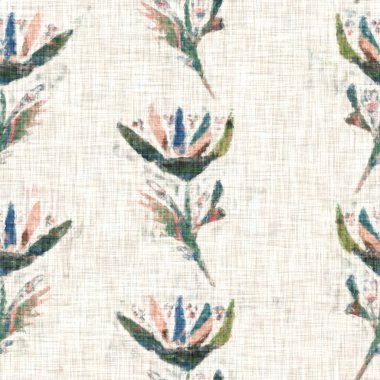 El yapımı gri çiçek motifli keten kumaş. Kaprisli bahçe pürüzsüz desen. Ev dekorasyonu için modern bahar karalama ürünleri. Her yerde botanik scandi tarzı rustik ekolojik eko-ekru var.