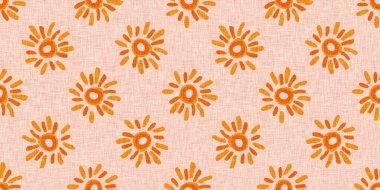 Serbest çocuk yuvası güneş ışığı yaz pankartı. Parlak turuncu güneşli gökyüzü pürüzsüz sınır. 