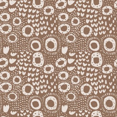 Sakin karalama şekli en az iz bırakır. Cinsiyet olarak nötr bebek odası doğal kahverengi keten dekor arka planı. Scandi tarzı eskiz, dekoratif çocuk modayla duvar kağıdı karalaması.. 