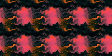 Dalgalı sıvı boya akış afişi arka planda, hippi tarzı. Devamlı tasarım için çizgili çamaşır bandı dokusu. Karamsar ombre bulanık kravat boyası kusursuz sınır deseni. 