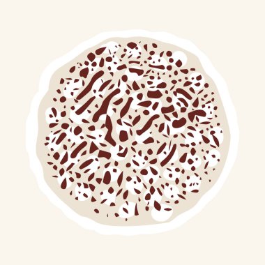 Kentsel stilize etiket öğesi için grunge kırık benekli doku tasarımı ile izole edilmiş düz vektör motifi. Organik soyut el çizimi çakıl taşı efekti aksanı çizimi.