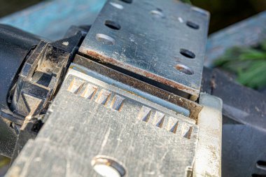 Elektrik düzlemi (eklem). Uçak bıçakları yakın plan. Keskinleştirme ve servis kavramı.