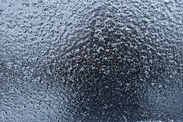 Gouttes Eau Congelées Sur Verre Pluie Verglaçante Fond Abstrait Glace — Photo