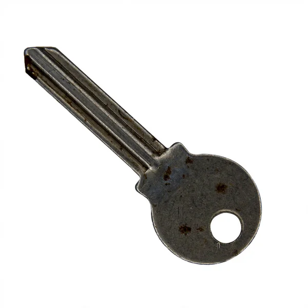 자물쇠의 열쇠는 배경에 분리되어 있습니다 프로젝트와 디자인을 — 스톡 사진