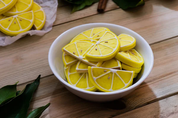 Biscotti al limone fatti in casa — Foto Stock
