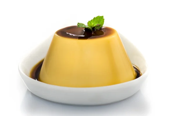 Crème au caramel, crème anglaise au caramel, pudding à la crème anglaise Images De Stock Libres De Droits