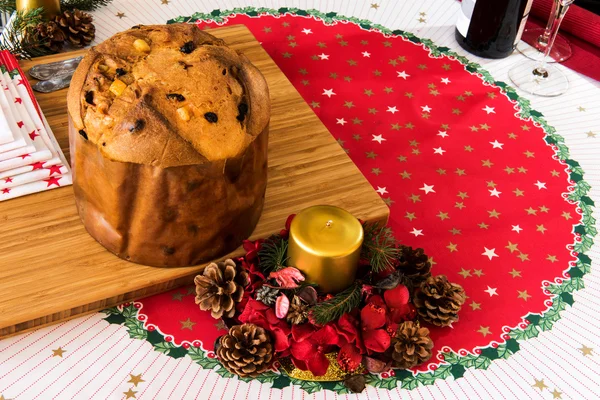 Panettone italian typical christmas cake — Stock Photo, Image