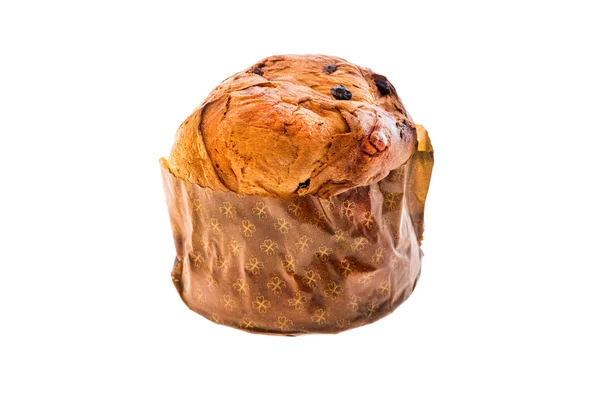 Italian christmas cake called panettone — Stock Photo, Image