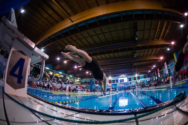 Milaan - 23 December: S. Negri (Italië) uitvoeren in Swimmin — Stockfoto