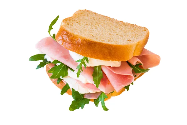 Sandwich with cheese and ham — Stock Photo, Image