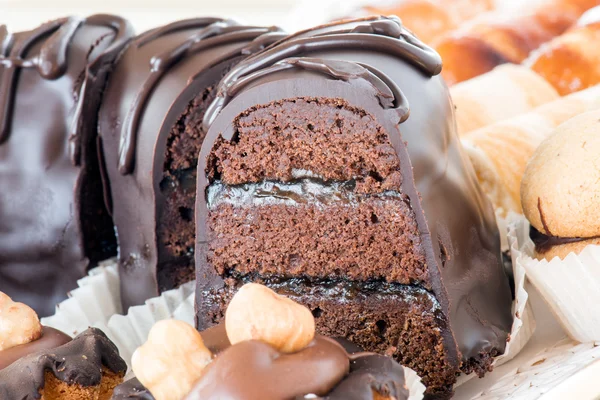 Läckra choklad bakverk — Stockfoto