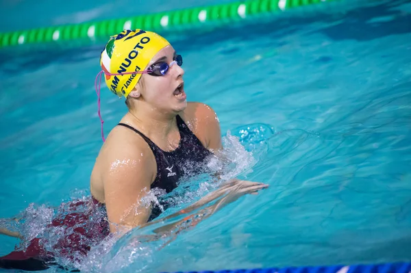 Giulia Rosa (Italia) realizando 200 mt de braza —  Fotos de Stock