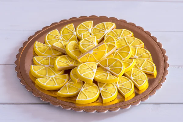 Домашнее лимонное печенье Стоковая Картинка