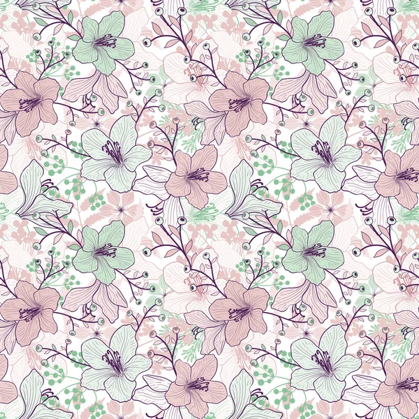 Seamless floral pattern — Stock Vector