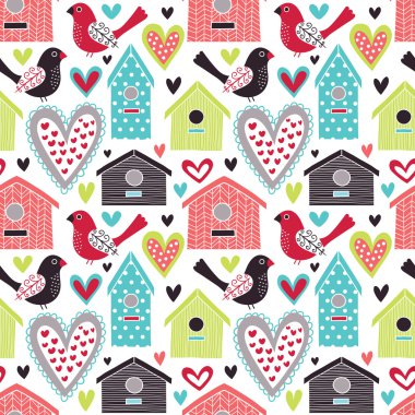 romantik vektör seamless modeli