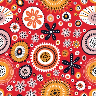 Seamless floral pattern clipart