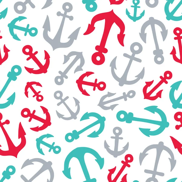 Anchor seamless pattern — Stock Vector