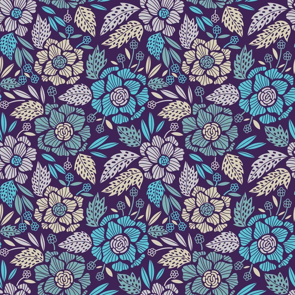 Motif floral sans couture. Fond floral vectoriel — Image vectorielle