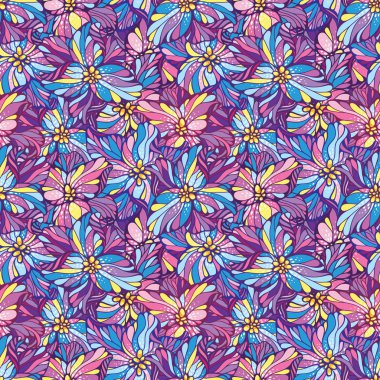 Dikişsiz çiçek desenli. vektör arka plan