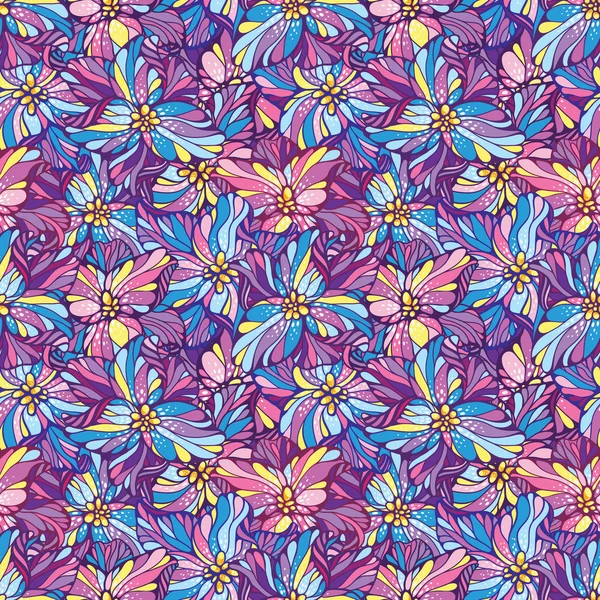 Motif floral sans couture. Fond vectoriel — Image vectorielle