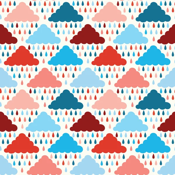 Regn sömlösa mönster — Stock vektor