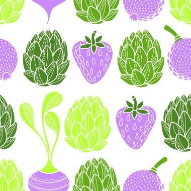 Sebzeler dikişsiz desen