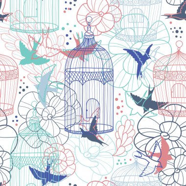 birdcages seamless modeli