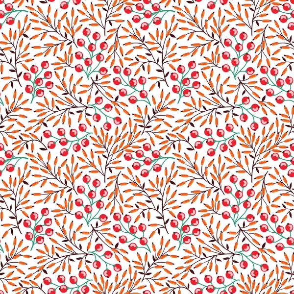 Modèle sans couture floral d'automne — Image vectorielle