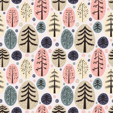 köknar ağaçları seamless modeli