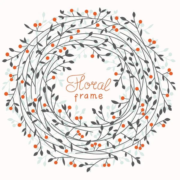 Floral vector frame — Stock Vector