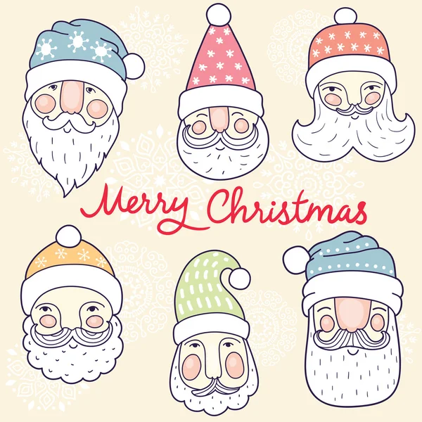 Santa set — Stock Vector