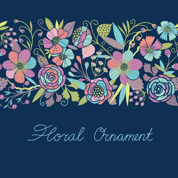 Ornement floral sans couture — Image vectorielle